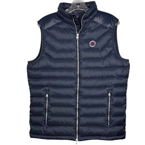 Abercrombie & Fitch Men's Lightweight Puffer Vest, Down Insulated, Navy, Size M
